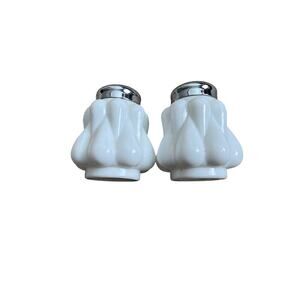 Vintage Fenton Milk Glass Tear Drop White Salt & Pepper Shakers